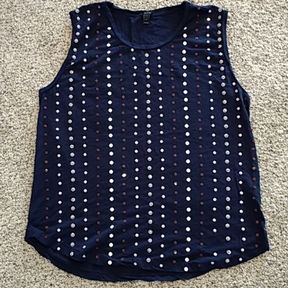J. crew tank size large red white and blue
